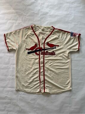 St. Louis Cardinals Cream Baseball Jersey with Red Trim